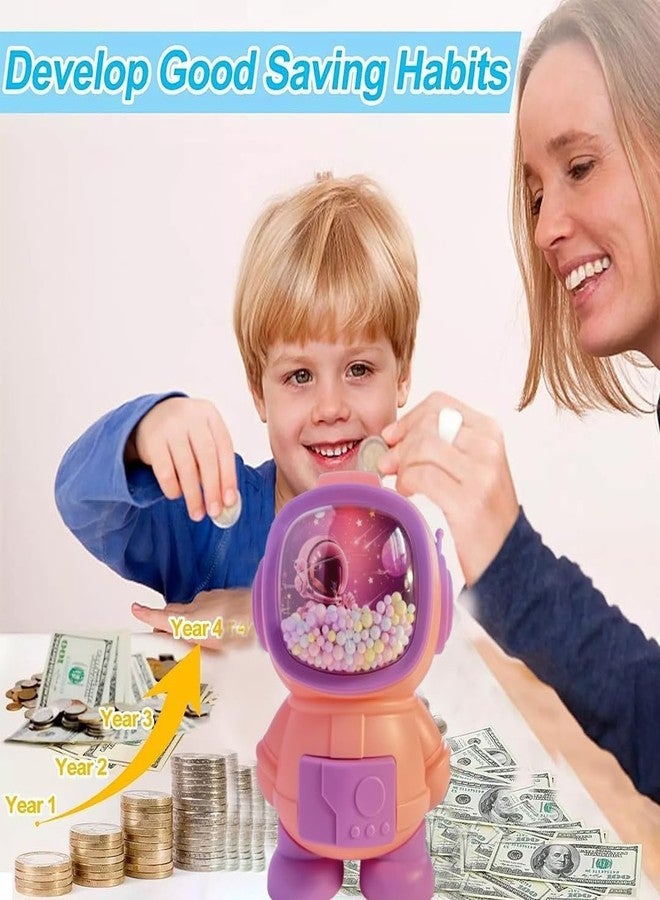 Botist Money Saving Bank with Coin Slot//Creative Cartoon Design Money Bank//Plastic Piggy Bank for Boys & Girls (Pack of 1) (Astronaut) - Image 4